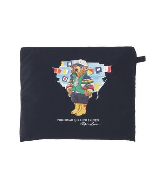 MOONBAT POLO RALPH LAUREN(ポロ ラルフローレン) SEASON BEAR ポロベア ポケッタブル レインバッグ 無地 ディープブルー