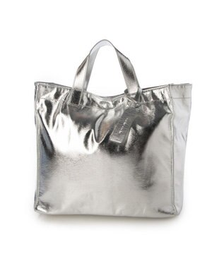 UNBILLION cachecache ソフトメタリックショッパートート シルバー