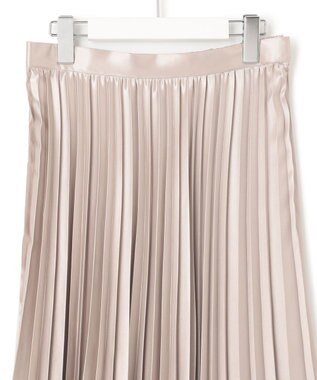 23区 【洗える】レザーライク プリーツスカート アイボリー系