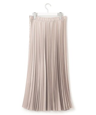 23区 【洗える】レザーライク プリーツスカート アイボリー系