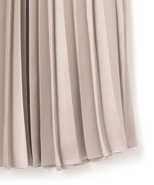 23区 【洗える】レザーライク プリーツスカート アイボリー系