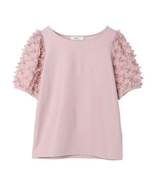 earth music&ecology リボンスリーブプルオーバー Pink