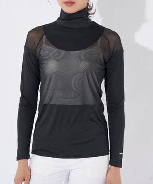 FILA GOLF／marie claire 【Marie claire sports】ハイネックメッシュアンダーシャツ ブラック