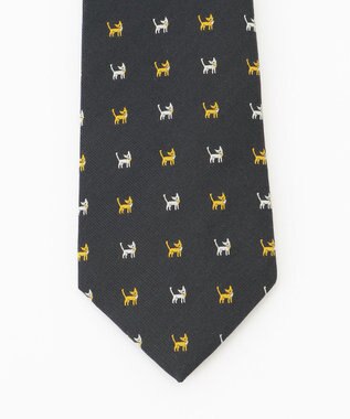 J.PRESS MEN 【STEPHEN WALTERS】キャットモチーフ ネクタイ ネイビー系8