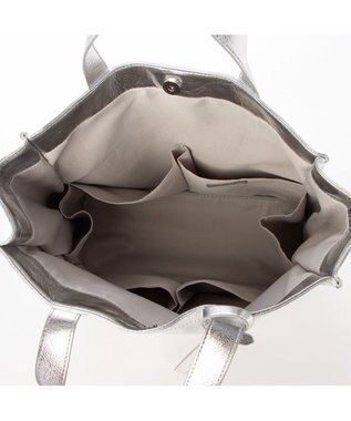 UNBILLION cachecache ソフトメタリックショッパートート シルバー