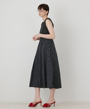 GRACE CONTINENTAL カットソーコンビワンピース ストライプ