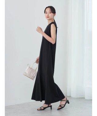 earth music&ecology Ｖネックマーメイドラインワンピース Black