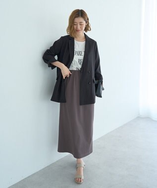 YECCA VECCA 【接触冷感】COOLシャツテーラードジャケット Black