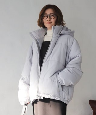 WEGO 【25年秋冬新作/ユニセックス着用ITEM/SMLサイズ展開】2WAYパファーブルゾン グレー