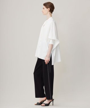 ICB 【洗える】シンセティックダブルフェイス  ニットトラックパンツ ブラック系