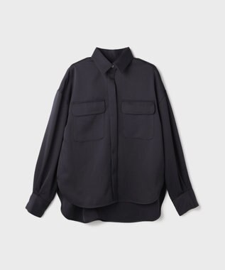 GRACE CONTINENTAL トリアセカルゼシャツ ネイビー