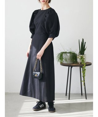 Green Parks AnriettMusee バックカットワークワンピース Black