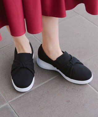 Tiaclasse 【安田美沙子さん着用】キャンバスリボンスリッポン ブラック