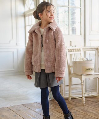 組曲 KIDS 【150-160cm】ハグミー ブルゾン ミルクティー系