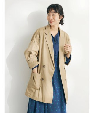 CRAFT STANDARD BOUTIQUE コットンギャバジンＷテーラードジャケット Beige