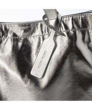 UNBILLION cachecache ソフトメタリックショッパートート シルバー