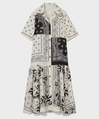GRACE CONTINENTAL バンダナプリントシャツドレス キナリ