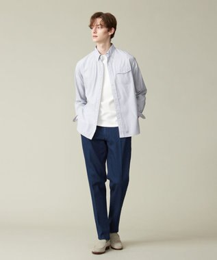 J.PRESS MEN 【ストレッチ】ワンタック ストレッチリングデニム パンツ ネイビー系