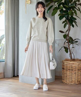 Tiaclasse 【安田美沙子さん着用】キャンバスリボンスリッポン オフホワイト