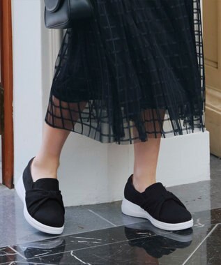 Tiaclasse 【安田美沙子さん着用】キャンバスリボンスリッポン ブラック