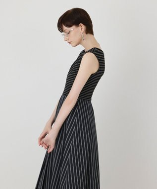 GRACE CONTINENTAL カットソーコンビワンピース ストライプ
