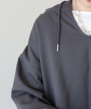 AMERICAN HOLIC スキッパー裏毛パーカー Charcoal Gray