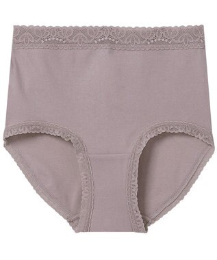 Wing ショーツ 綿混(身生地部) やさしい肌あたり 【デイリーフィット やわらかコットン】 はきこみ丈ふつう EC2330 ウイング／ワコール ブラウン