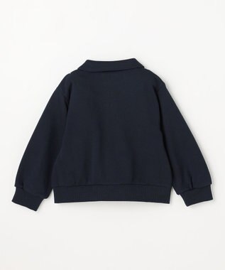 組曲 KIDS 【110-140㎝】ラウンドカラージップアップパーカー ネイビー