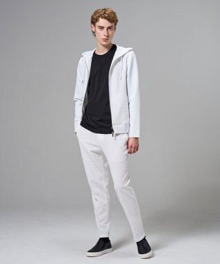 JOSEPH HOMME 【オリジナル素材 /ウエストゴム仕様】ライトタックジャージー  ドロスト付テーパードパンツ / PEGG CONVERTIBLE ホワイト系