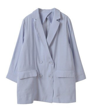 YECCA VECCA 【接触冷感】COOLシャツテーラードジャケット Blue