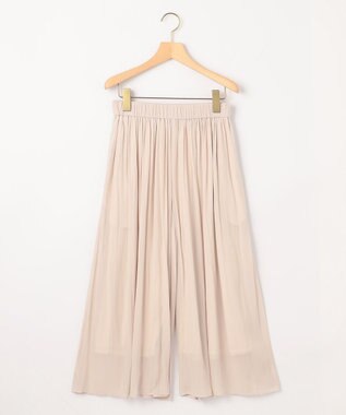 組曲 L 【WEB限定】シアープリーツライクシフォン パンツ ベージュ系