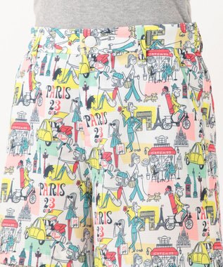 23区GOLF 【WOMEN】【ストレッチ】25周年 イラストレーターコラボ総柄 ショートパンツ ホワイト系5