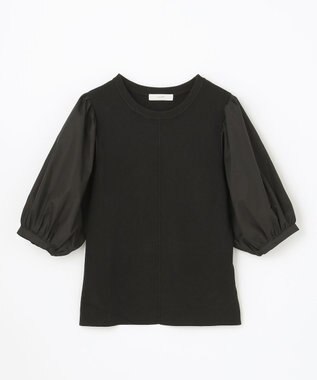 ANY ボリュームショルダーコンビニット ブラック×ブラック