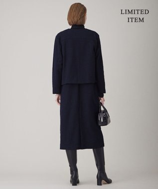 ICB 【WEB限定・洗える】 ツイードインレイ ブルゾン ネイビーブルー系