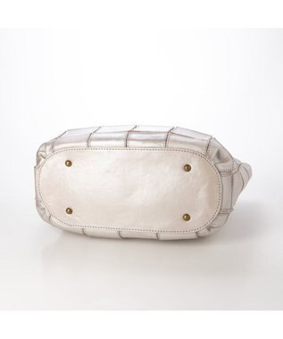 UNBILLION ピークスピーク PEAKSPEAK / 牛革パッチワーク・フラップトートL シルバー