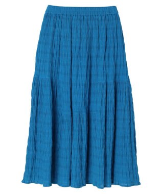 Green Parks Ｉ　段違いギャザーロングスカート Blue