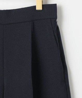 組曲 L 【ストレッチ・イージーケア】オシャクロス ガウチョパンツ ネイビー系