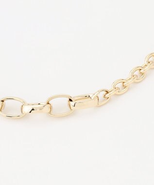 自由区 カラーパーツ×チェーンネックレス ゴールド系