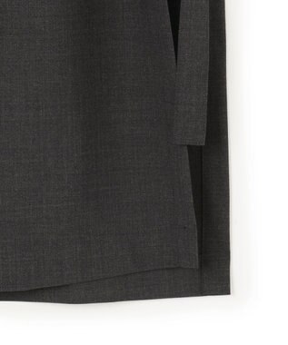 23区 L 【洗える】TWマットクロス テーラード ジレ チャコール系