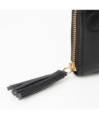 UNBILLION ペルケ perche / ドット型押し・ジャバラカード長財布 ブラック