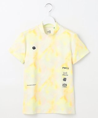 PW CIRCULUS 【吸水速乾  / UV遮蔽率99.5%  UVカット / ストレッチ】【WOMEN】タイダイ柄モックネックT ゴルフウェア レディース イエロー系5