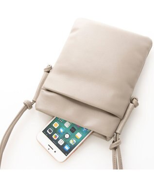 LA BAGAGERIE ミニ財布付き サイドノットショルダー グレージュ