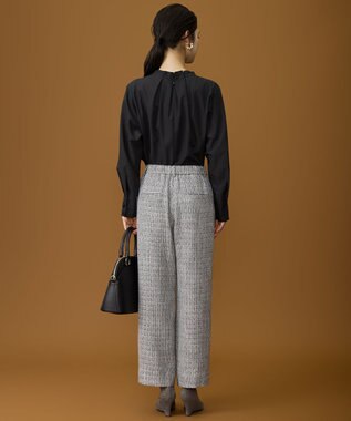 自由区 L 【カタログ掲載】ナチュラルタッチスタンドカラー ブラウス ブラック