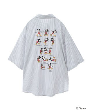 Green Parks ミッキーフレンド／体操プリント半袖シャツ Stripe