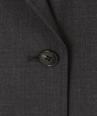 23区 L 【洗える】TWマットクロス テーラード ジレ チャコール系