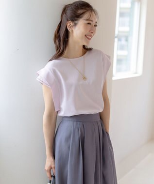 組曲 S ハシゴレースフレンチスリーブ カットソー ピンク系