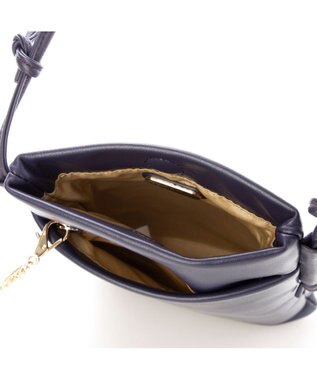 LA BAGAGERIE ミニ財布付き サイドノットショルダー パープル