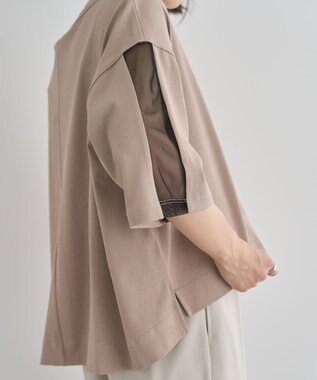 Green Parks 今年っぽチュールドッキングプルオーバー Gray Beige