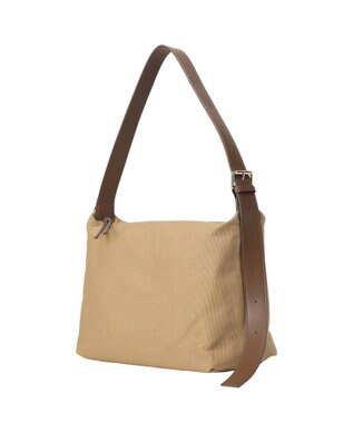 Green Parks キャンバスコンビワンハンドルショルダー Beige