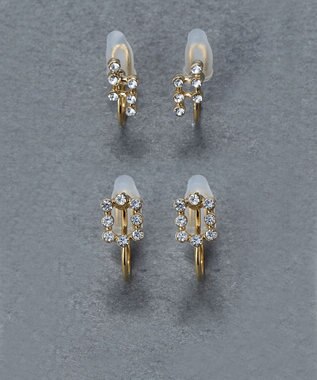 Phoebe 〈痛くないシリーズ/金属アレルギー対応〉タイニーコスモビジューライトフィットイヤリング　小粒/小さい/小さめ ゴールド